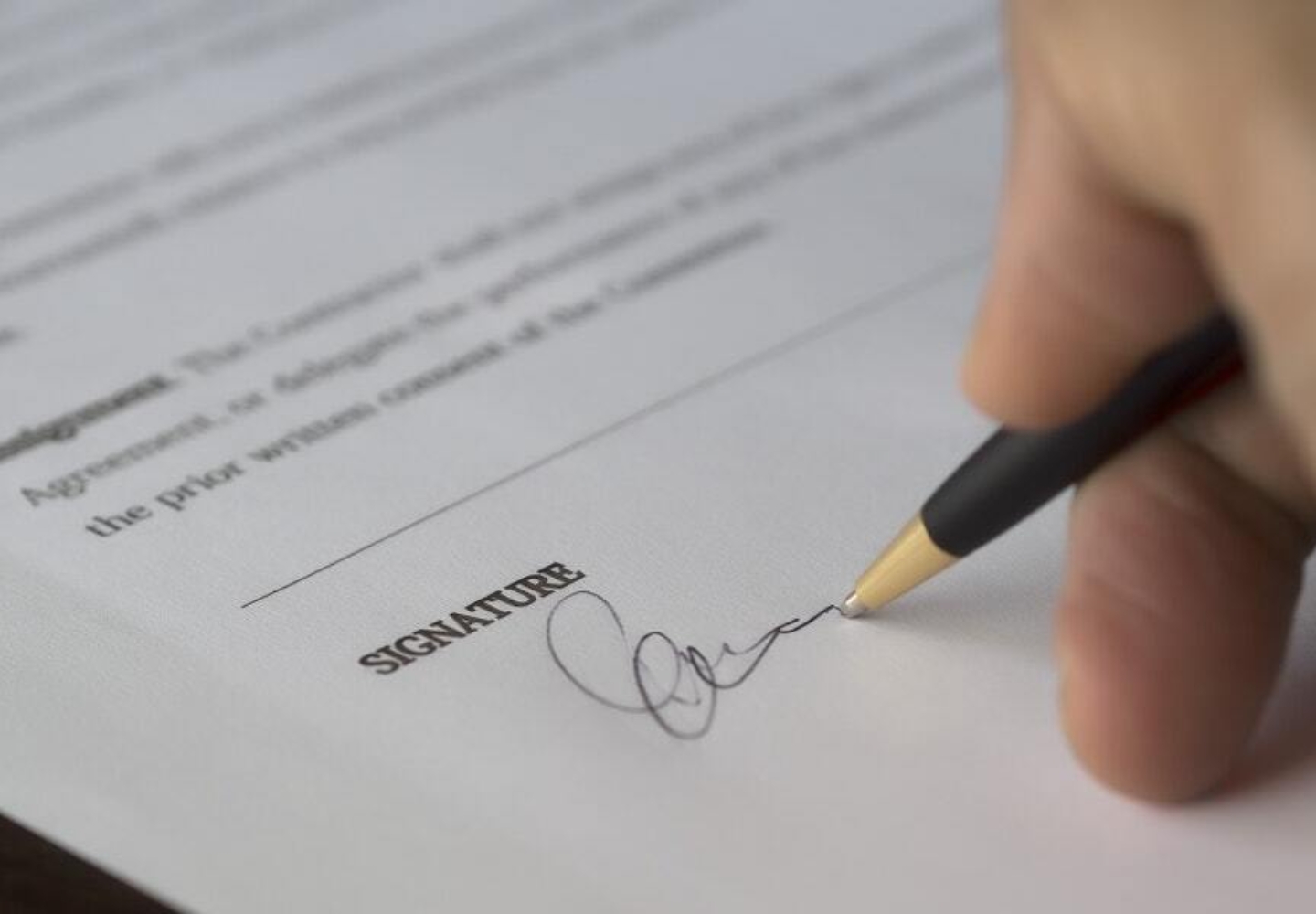 Ondertekenen arbeidscontract